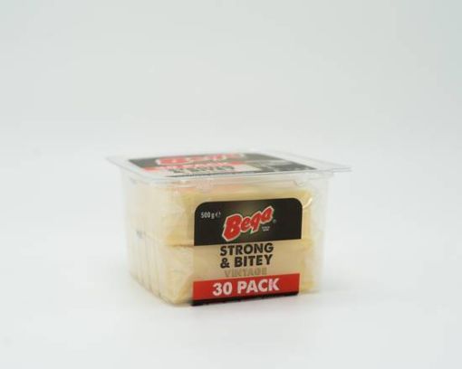 Picture of Bega Cheese Cheddar Strong & Bitey Slice 500Gm