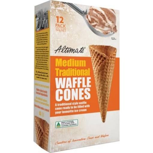 Picture of Altimate Waffle Cone Medium 12 Pack 150G