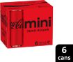 Picture of Coca-Cola No Sugar Soft Drink Multipack Mini Cans (6 Pack) 250Ml