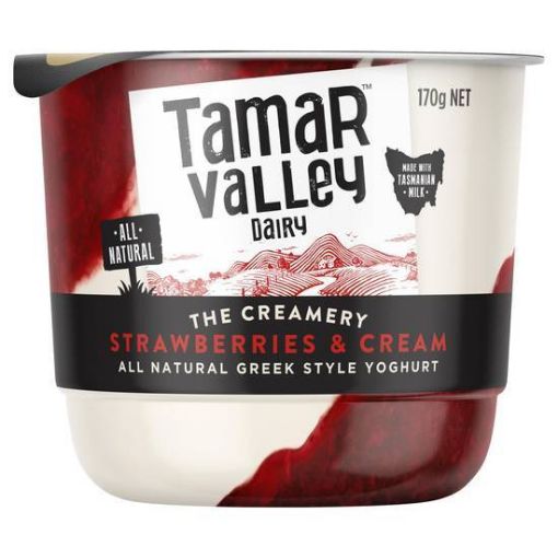 Picture of Tamar Valley Dairy Yoghurt Strawberry & Cream 170G