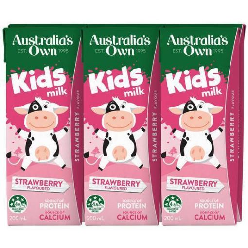 Picture of Australia's Own Kid's Milk Strawberry 200Ml