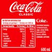 Picture of Coca-Cola Classic Soft Drink Bottle 600Ml