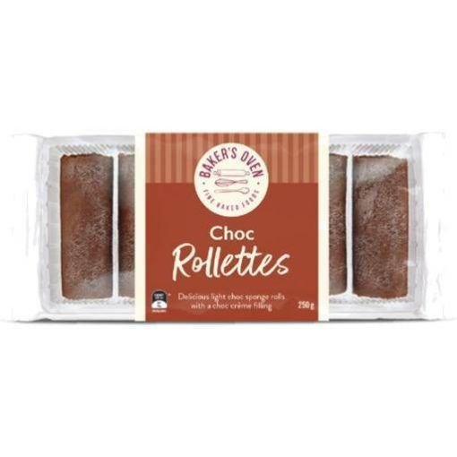 Picture of Baker's Oven Rollettes Chocolate 250Gm