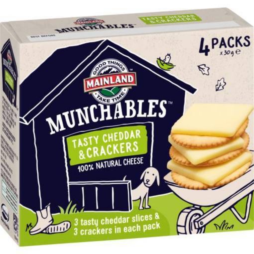 Picture of Mainland Munchables Tasty Cheese & Cracker Snacks 4 Pack