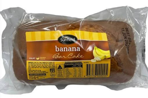 Picture of Sunfield Bar Cake Banana 500G