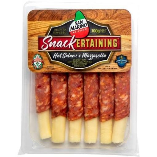 Picture of San Marino Hot Salami Mozzarella 100G