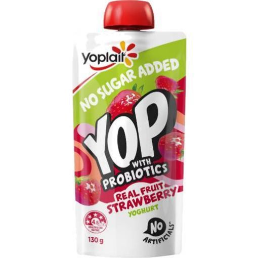 Picture of Yoplait Yoghurt Pouch Strawberry No Added Sugar 130Gm