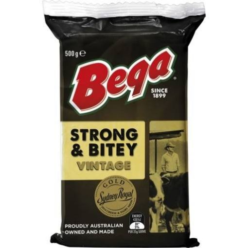 Picture of Bega Cheese Vintage Strong Bitey Block 500Gm