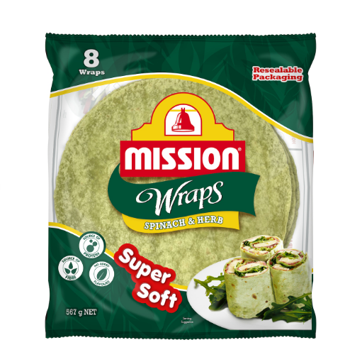 Picture of Mission Wraps Spinach Herb 8 Pack