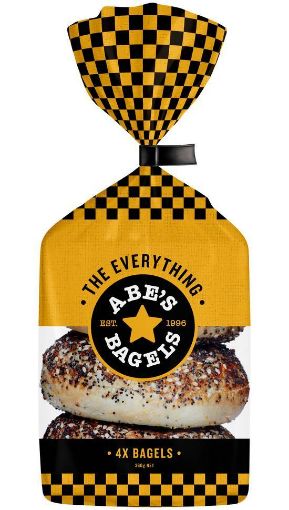 Picture of Abe's Bagel Bakery The Everything Bagels (4 Pack) 360G