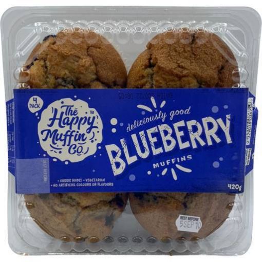Picture of Happy Muffin Co Blueberry Muffin 4Pack 420G