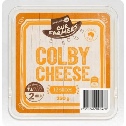 Picture of Community Co Cheese Slice Colby 250Gm