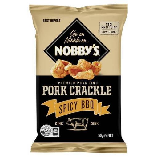 Picture of Nobby's Pork Crackle Spicy Barbecue Snacks 50G
