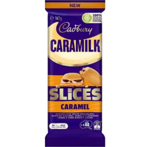 Picture of Cadbury Caramilk Caramel Slice 165Gm