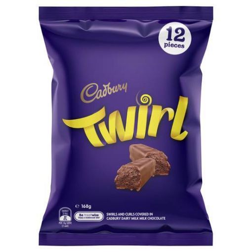 Picture of Cadbury Twirl Milk Chocolate Share Pack 12 Mini Bars 168G