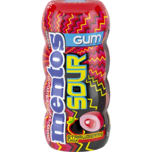 Picture of Mentos Pure Fresh Gum Sour Strawberry 30G
