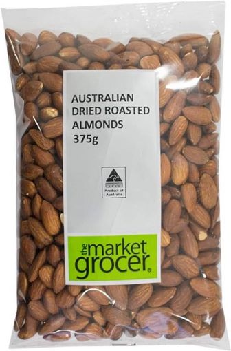 Picture of The Market Grocer Australian Dried Roasted Almonds 375G