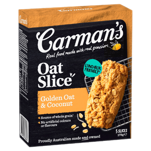 Picture of Carman's Oat Slice Golden Oat & Coconut 175G