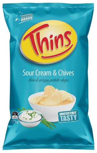 Picture of Thins Potato Chips Sour Cream & Chives 175G