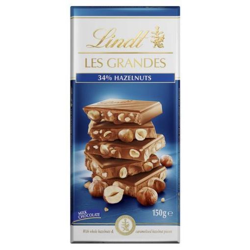 Picture of Lindt Les Grandes Milk Hazelnut 150G
