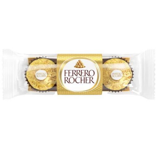 Picture of Ferrero Rocher Chocolate Pralines (3 Pack) 75G