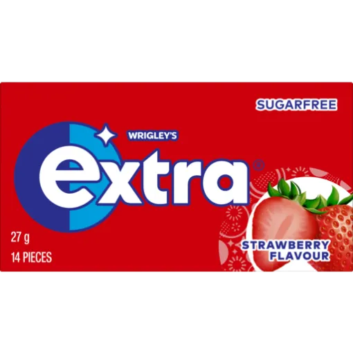 Picture of Wrigley's Extra Strawberry Sugarfree Chewing Gum Flavour 14 Piece Pack 27G