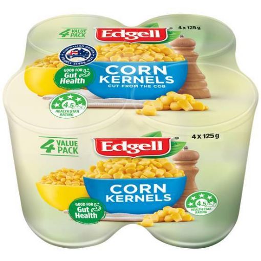 Picture of Edgell Corn Kernels Snack Packs Ready To Eat 125G X 4 Pack