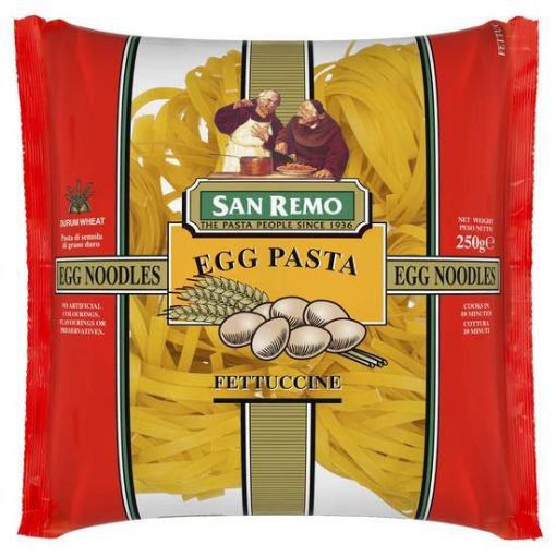 Picture of San Remo Egg Pasta Fettuccine Noodles 250G