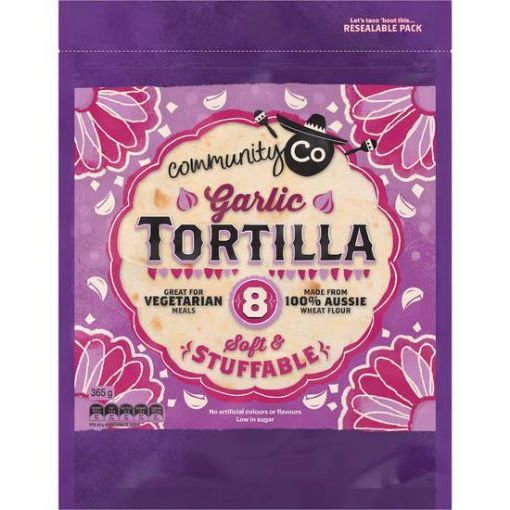 Picture of Community Co Garlic Tortillas (8 Pack)