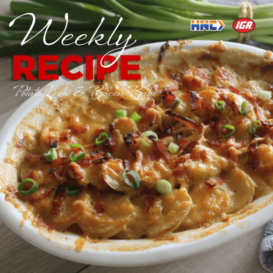 Weekly Recipe: Potato, Leek & Bacon Bake