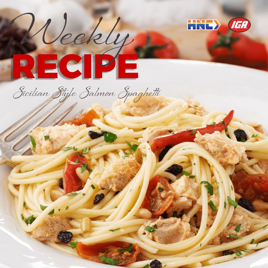 Weekly Recipe: Sicilian Style Salmon Spaghetti