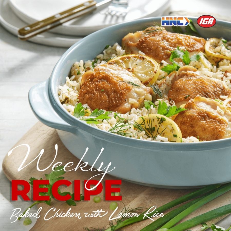 Weekly Recipe: Baked Chicken with Lemon Rice