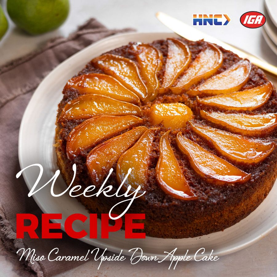 Weekly Recipe: Miso Caramel Upside-Down Apple Cake