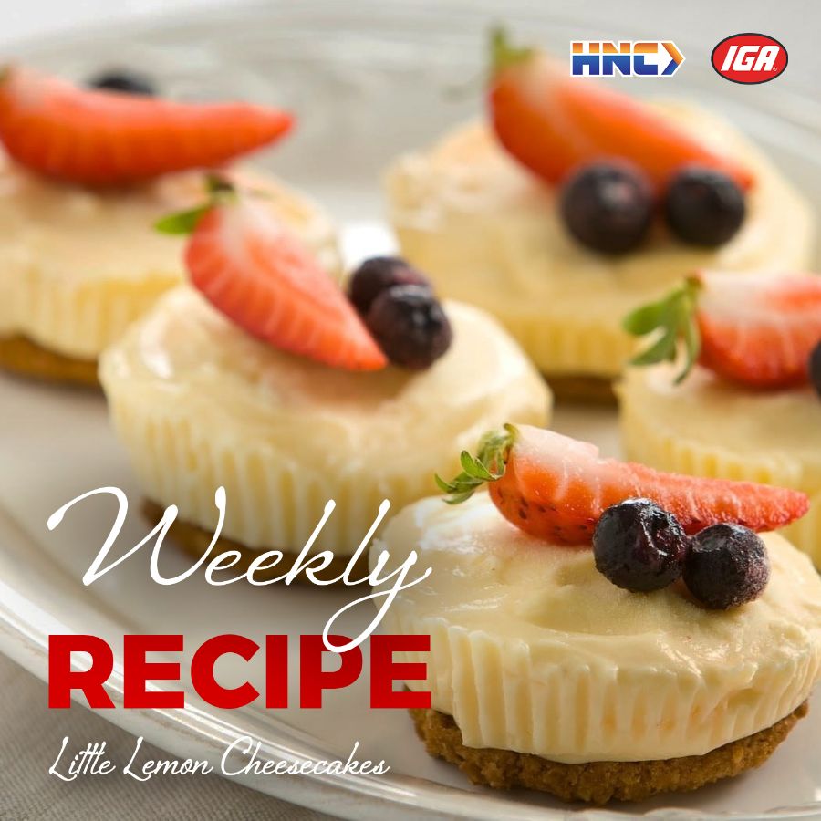 Weekly Recipe: Little Lemon Cheesecakes