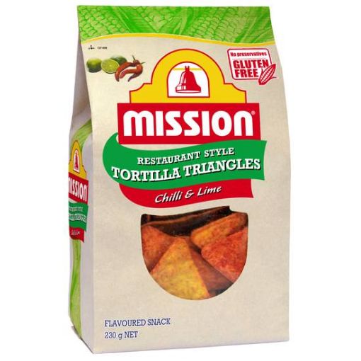 Picture of Mission Corn Lime Chips & Chilli 230Gm