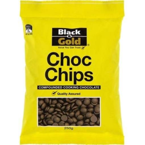 Picture of Black & Gold Chocolate Chip Bits 250Gm