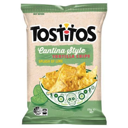 Picture of Tostitos Tortilla Corn Chips Splash Of Lime Cantina Style 175G