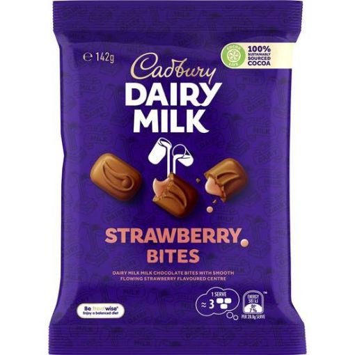 Picture of Cadbury Chocolate Bites Strawberry 142Gm