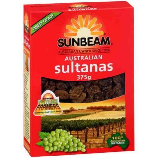 Picture of Sunbeam Sultanas Boxed 375Gm