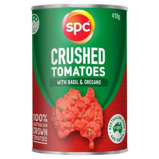 Picture of Shepparton Preserving Company Canned Tomatoes Tomato Crushed Basil Oregano 410G