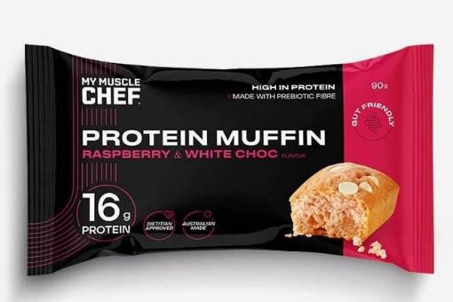 Picture of My Muscle Chef Protein Muffin Raspberry & White Choc Flavour 90G