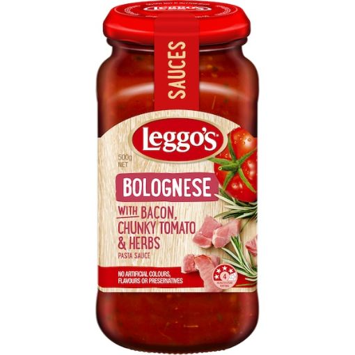 Picture of Leggo's Bolognese - Bacon Chunky Tomato & Herbs Pasta Sauce 500G