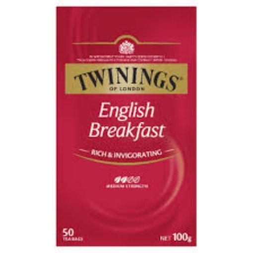 Picture of Twinings English Breakfast Tea Bags (50 Pack) 100G