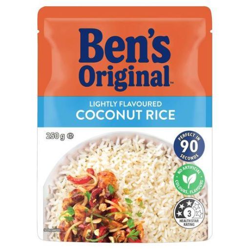 Picture of Ben's Original Lightly Flavour Coconut Microwave Rice Pouch 250G
