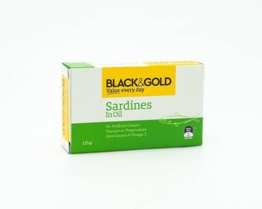 Picture of Black & Gold Sardines In Oil 125G