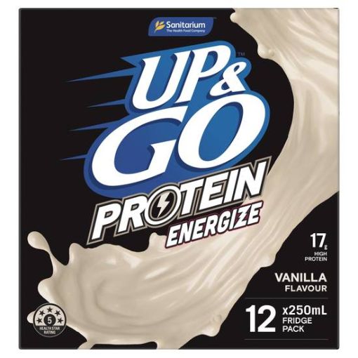 Picture of Sanitarium Up&Go Protein Energize Vanilla (12 Pack) 250Ml
