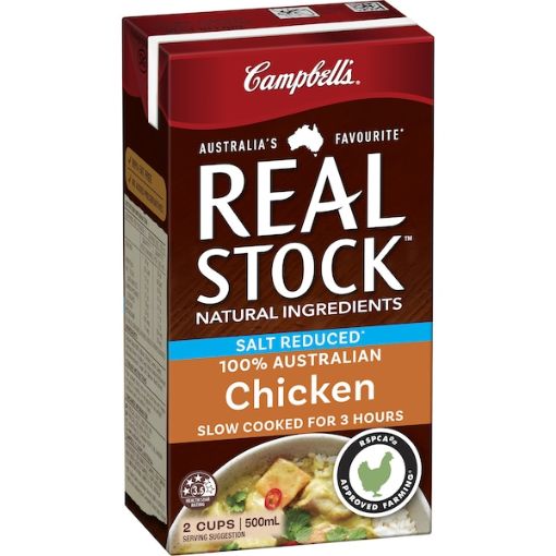Picture of Campbell's Real Stock Chicken Salt Reduced 500Ml