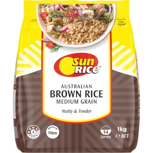 Picture of Sunrice Brown Med Grain 1Kg