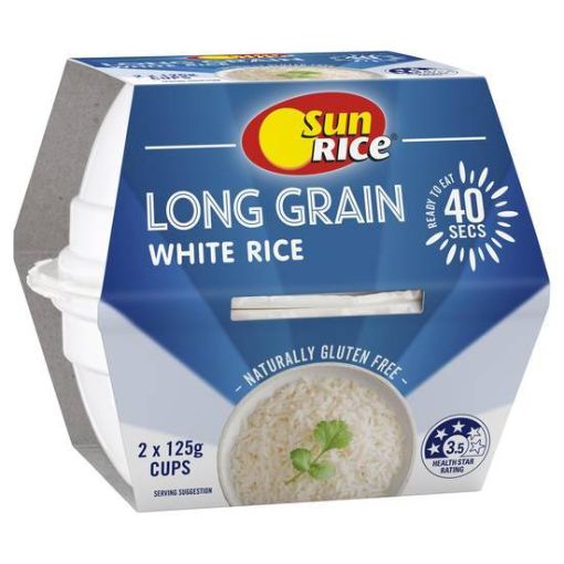 Picture of Sunrice White Large Rice 2 Pack 250Gm
