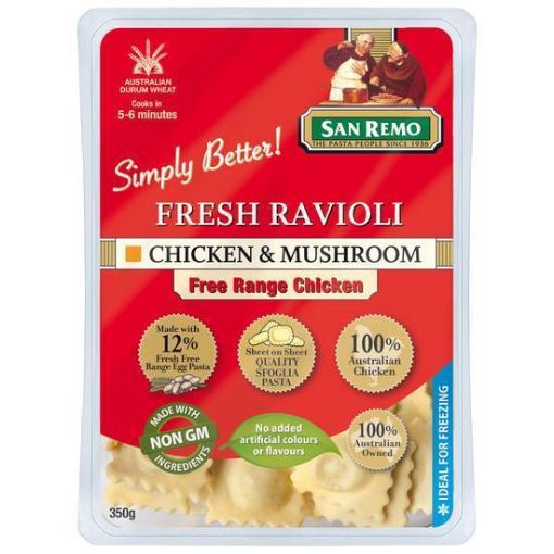 Picture of San Remo Ravioli Chicken Mushroom 350Gm